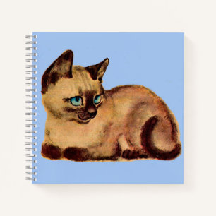 Carnet adorable chaton siamois