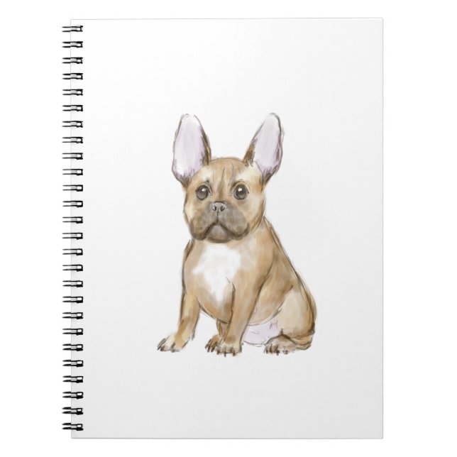 Carnet Adorable chiot français bulldog (Devant)
