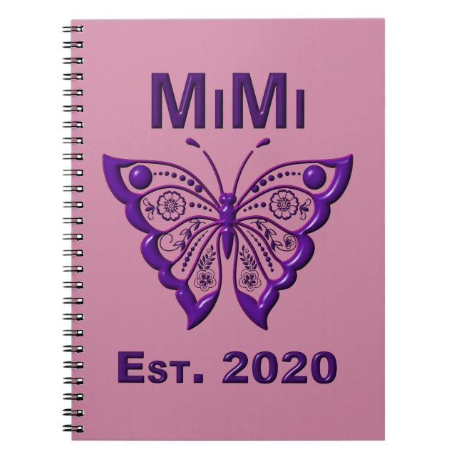 Carnet Adorable Papillon Mimi "Est 2020" (Devant)