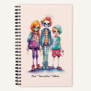 Carnet Adorable Pastel Zombie Trio - Joli Halloween