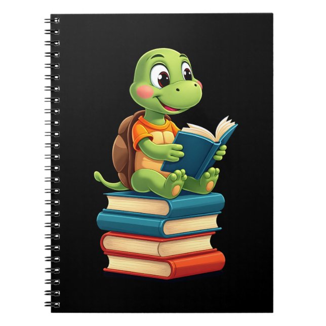Carnet Adorable Turtle Reading Books (4) (Devant)