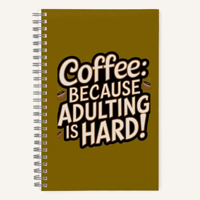 Carnet "Adulter est dur" de Coffee Lover (Recto)