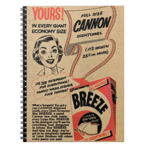 Carnet Adversion en poudre de lessive Vintage 1955