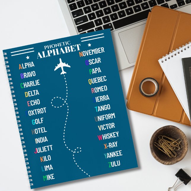 Carnet Aéronautique Alphabet phonétique et avion, Cool (Créateur téléchargé)