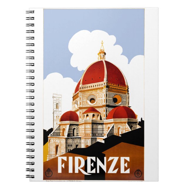 Carnet Affiche 1930 de voyage de Duomo de Florence Italie (Devant)