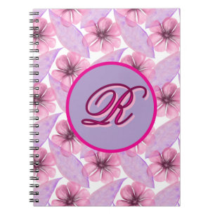 Carnet Affiche à motif floral personnalisé à l'aquarelle