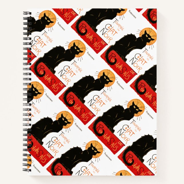 Carnet Affiche classique Steinlen Chat Noir Black Cat (Devant)