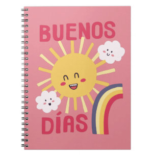 Carnet Affiche d'art de la nurserie Happy Sun en espagnol