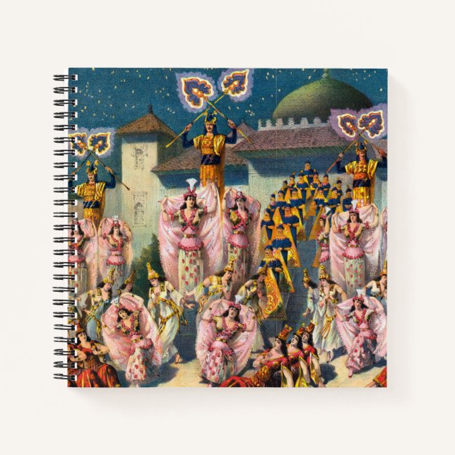 Carnet Affiche De Cirque Des Danseurs Avant Le Roi Maure (Devant)