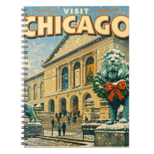 Carnet Affiche de l'Institut d'Art de Chicago en hiver