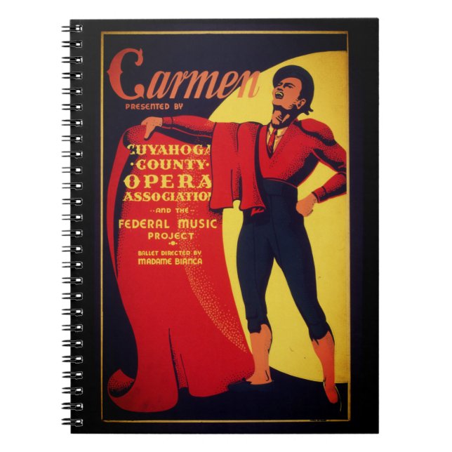 Carnet Affiche de l'opéra Carmen (Devant)