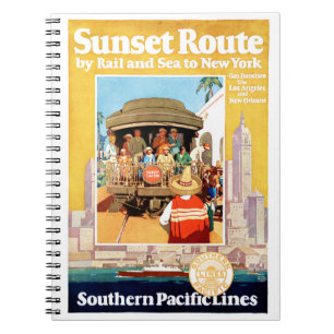 Carnet Affiche de Vintage voyage de New York reconstitué