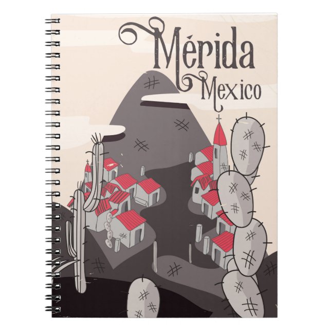 Carnet Affiche de voyage à Mérida au Mexique (Devant)