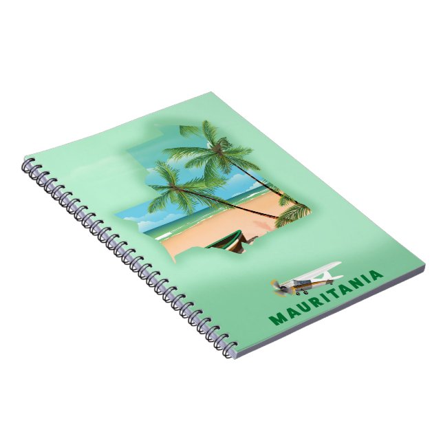 Carnet Affiche de voyage carte illustrée de Mauritanie (Côté Droit)