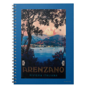 Carnet Affiche de voyage de la Riviera d'Italien