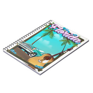 Carnet Affiche de voyage de style Florida Retro