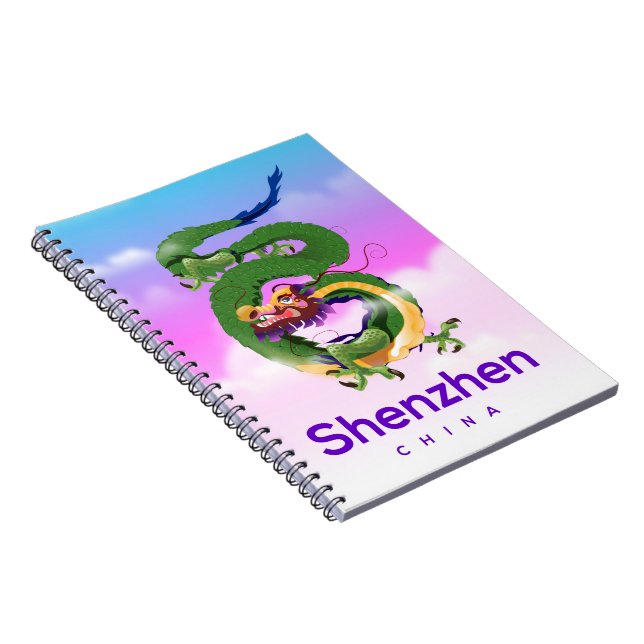 Carnet Affiche de voyage du dragon de Shenzhen Chine (Côté Droit)