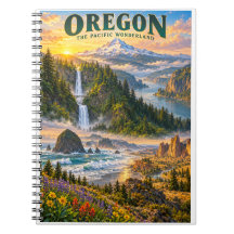 Affiche de voyage du merveilleux pays de l'Oregon
