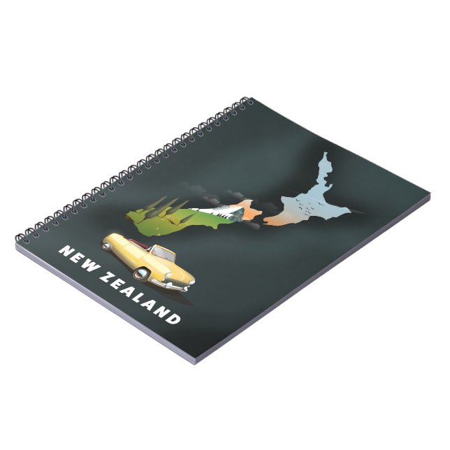 Carnet Affiche de voyage en Nouvelle-Zélande (Côté gauche)