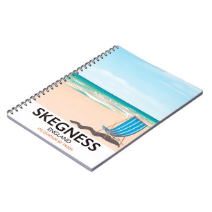 Carnet affiche de voyage en train vintage skegness.