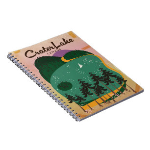Carnet Affiche de voyage lac de cratère Canada