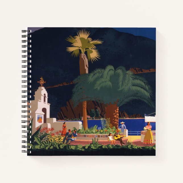 Carnet Affiche de voyage - Père Noël Catalina Island, Cal (Devant)