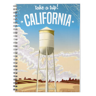 Carnet Affiche de voyage rétro en Californie Take a Trip