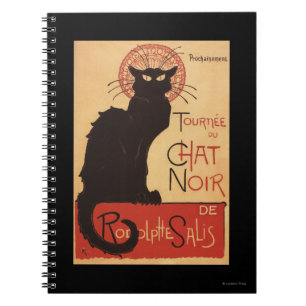 Carnet Affiche Noir de promo de chat noir de troupe de