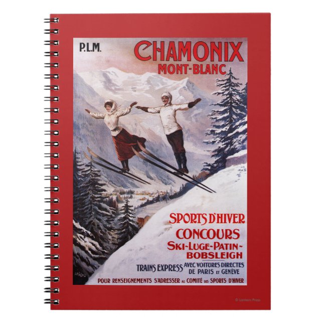 Carnet Affiche promotionnelle ski (Devant)