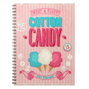 Carnet Affiche vintage de sucrerie de coton