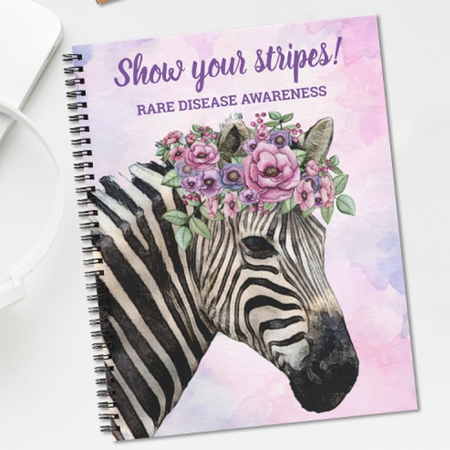 Carnet Afficher vos rayures Sensibilisation aux maladies  (Show your stripes rare disease awareness notebook.)
