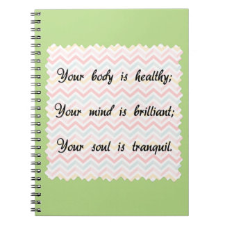 Carnet Affirmation d'âme d'esprit de corps