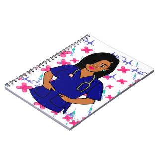 Carnet Afro Nurse Caregider Registered Nurse Woman