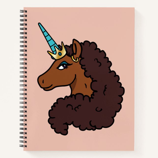 Carnet Afro Unicorn | Unique (Devant)