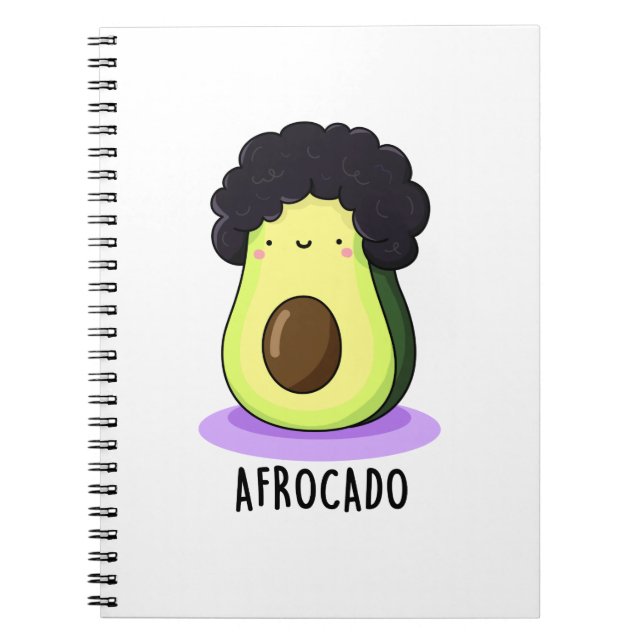 Carnet Afrocado Avocat Drôle Avec Afro Pun  (Devant)