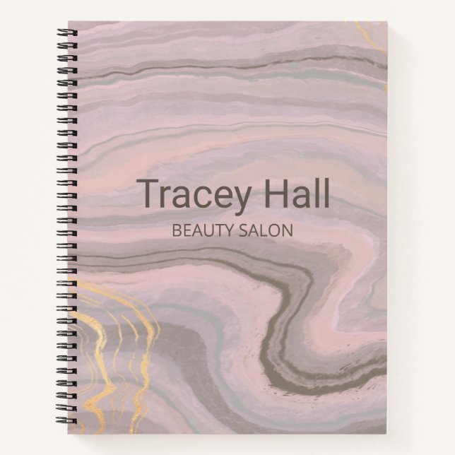Carnet Agate de terre rose violet (Devant)