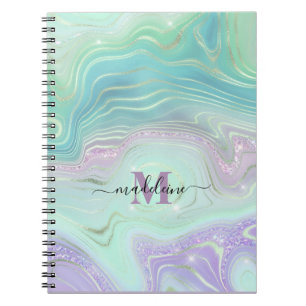 Carnet Agate d'iridescente en marbre cristal d'Aqua