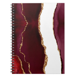 Carnet Agate vin et or