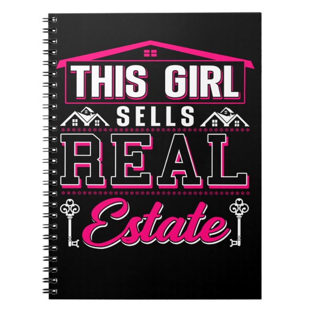 Carnet Agent immobilier Femme courtier immobilier Investi (Devant)