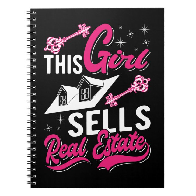Carnet Agent immobilier Fille Investisseur Femme Courtier (Devant)