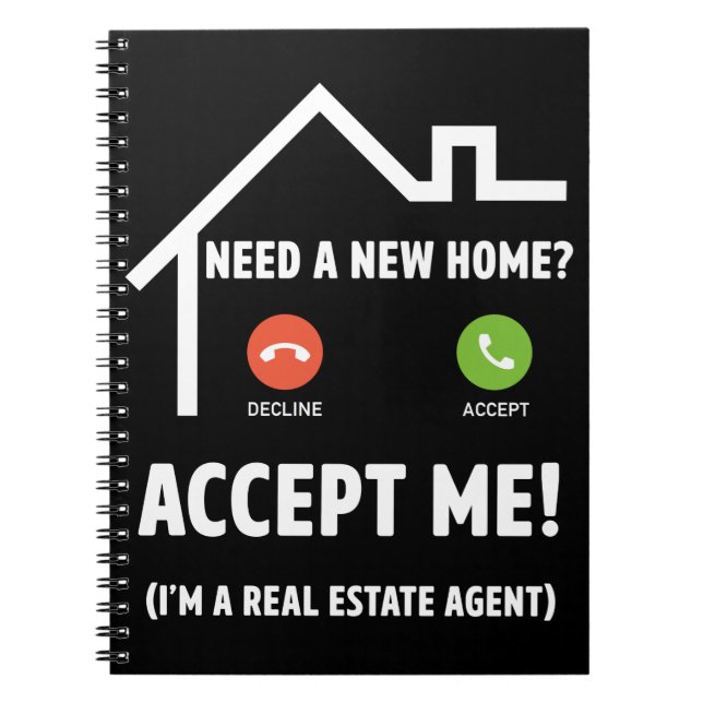 Carnet Agent immobilier Funny Courtier immobilier (Devant)