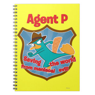 Carnet Agent P Sauver le monde du mal maniaque Insigne