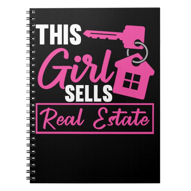 Carnet Agente immobilière féminine Investisseur immobilie (Devant)
