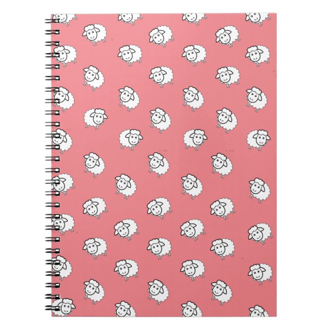 Carnet Agneau rose (Devant)