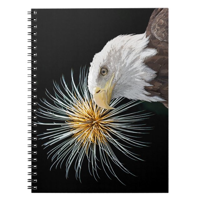 Carnet Aigle et feux d'artifice (Devant)