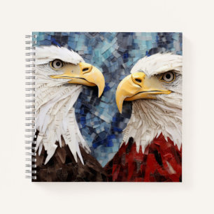 Carnet Aigle Oiseau Art Décor Peinture Mosaïque