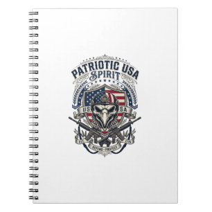 Carnet Aigle Tactique Patriotique Crâne Inspiré Militaire