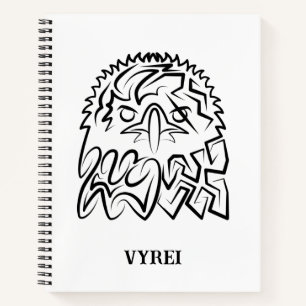 Carnet Aigle tribale noire et blanche