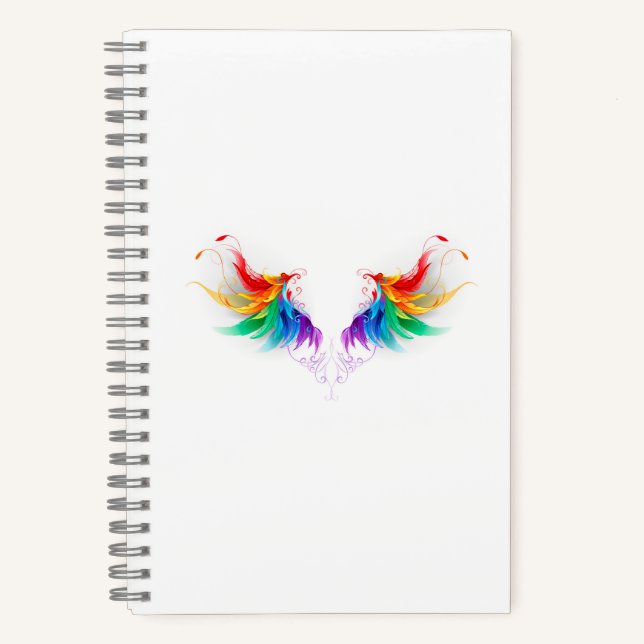 Carnet Ailes fluffy arc-en-ciel (Recto)