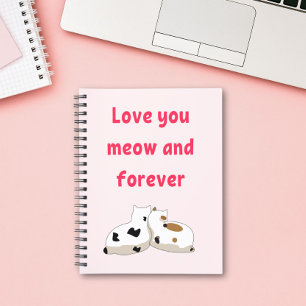 Carnet Aimez-vous miow et pour toujours   Cats Valentines